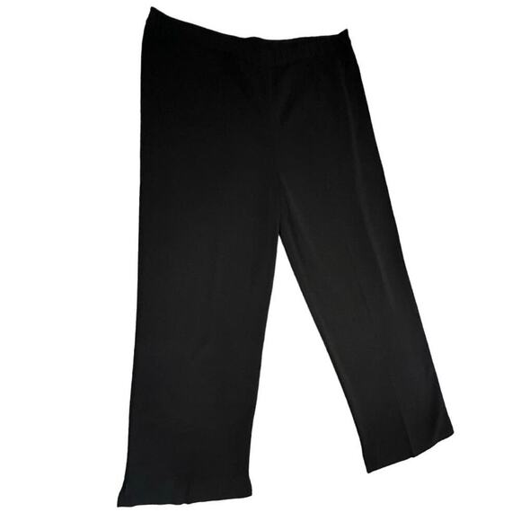 Ming Wang Black Knit Slack Pants Sz XL - Picture 1 of 4